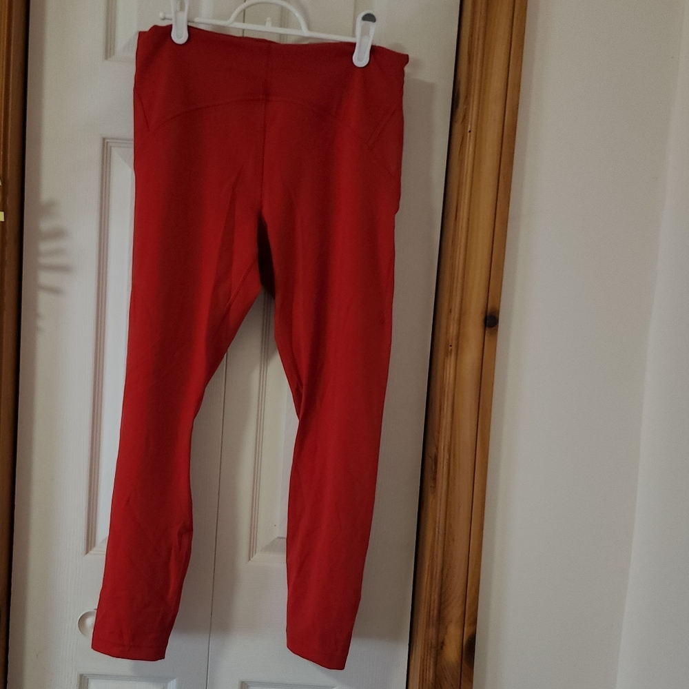 Lululemon W5DWPS Women's Instill HR Tight 25" Ankle Crop Dark Red 12 - Picture 3 of 15